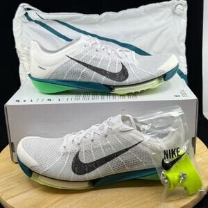 Nike Air Zoom Victory 2 Track Cleats Spikes White Green FD8411-100 Men’s Sz 7.5